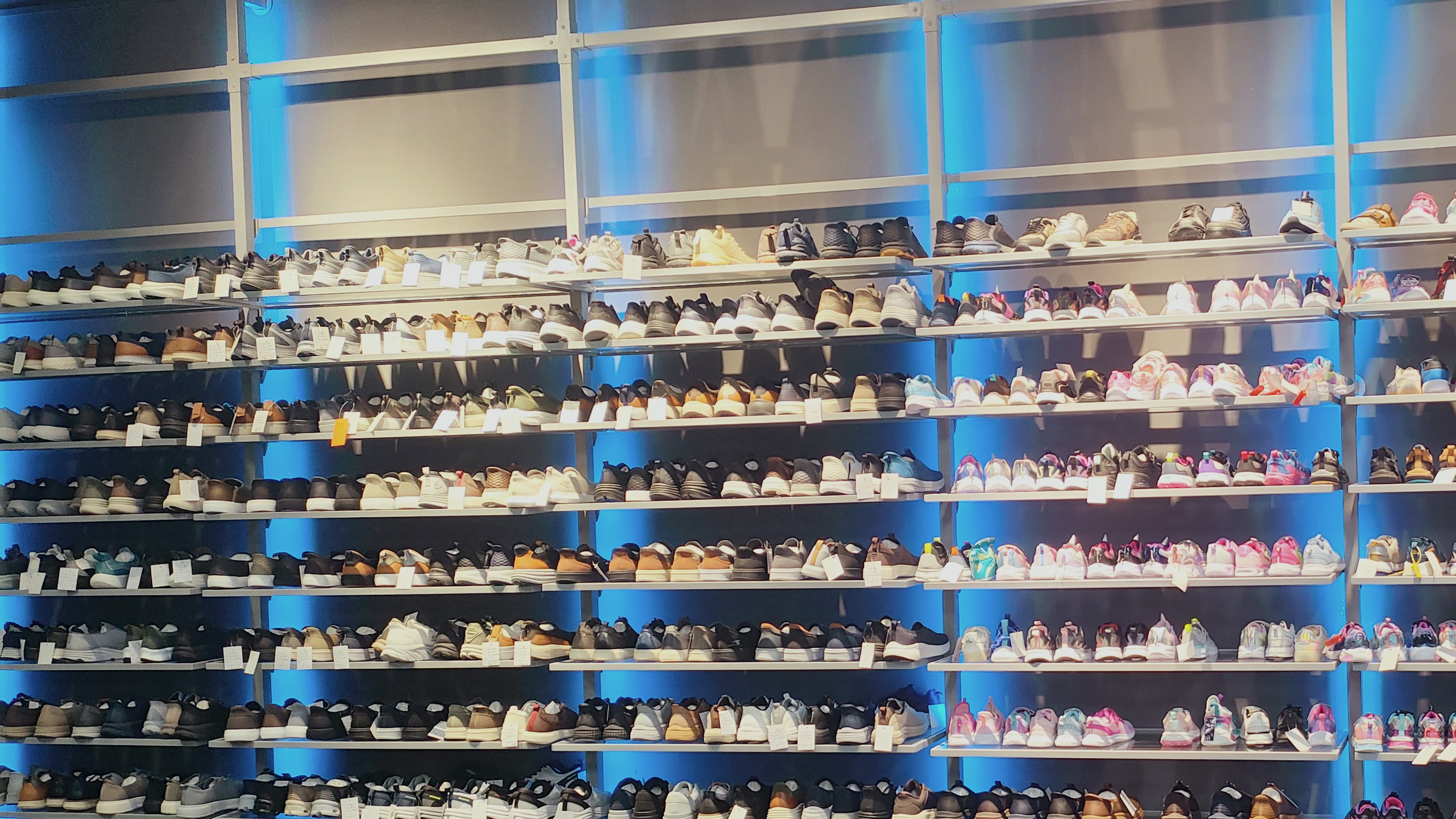 Footwear styles organized in a product collection